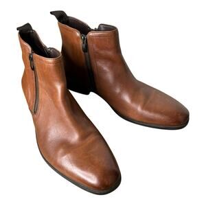 Clarks Banfield Zip Leather Brown Boot Men's 9.5